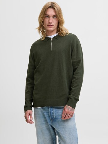 Pull-over 'JJEEMIL' JACK & JONES en vert : devant