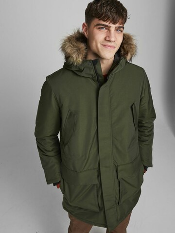 JACK & JONES Winter Parka in Green