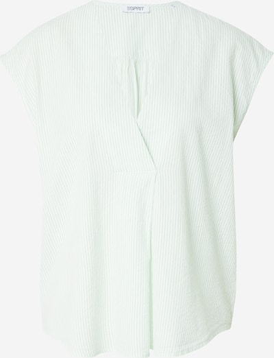 ESPRIT Bluse in hellgrün / offwhite, Produktansicht