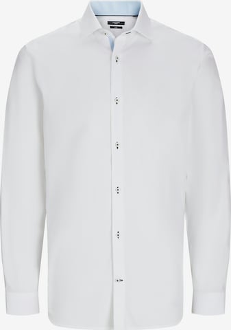Chemise 'JPRBLAParker' JACK & JONES en blanc : devant