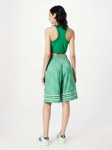 ADIDAS ORIGINALS Wide leg Pants 'Adicolor 70S Satin' in Green