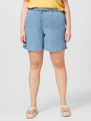 ONLY Carmakoma Regular Trousers 'CARPema' in Blue: front