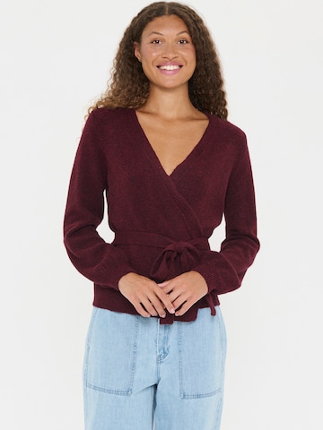 SAINT TROPEZ Knit Cardigan 'MaleenSZ' in Brown: front