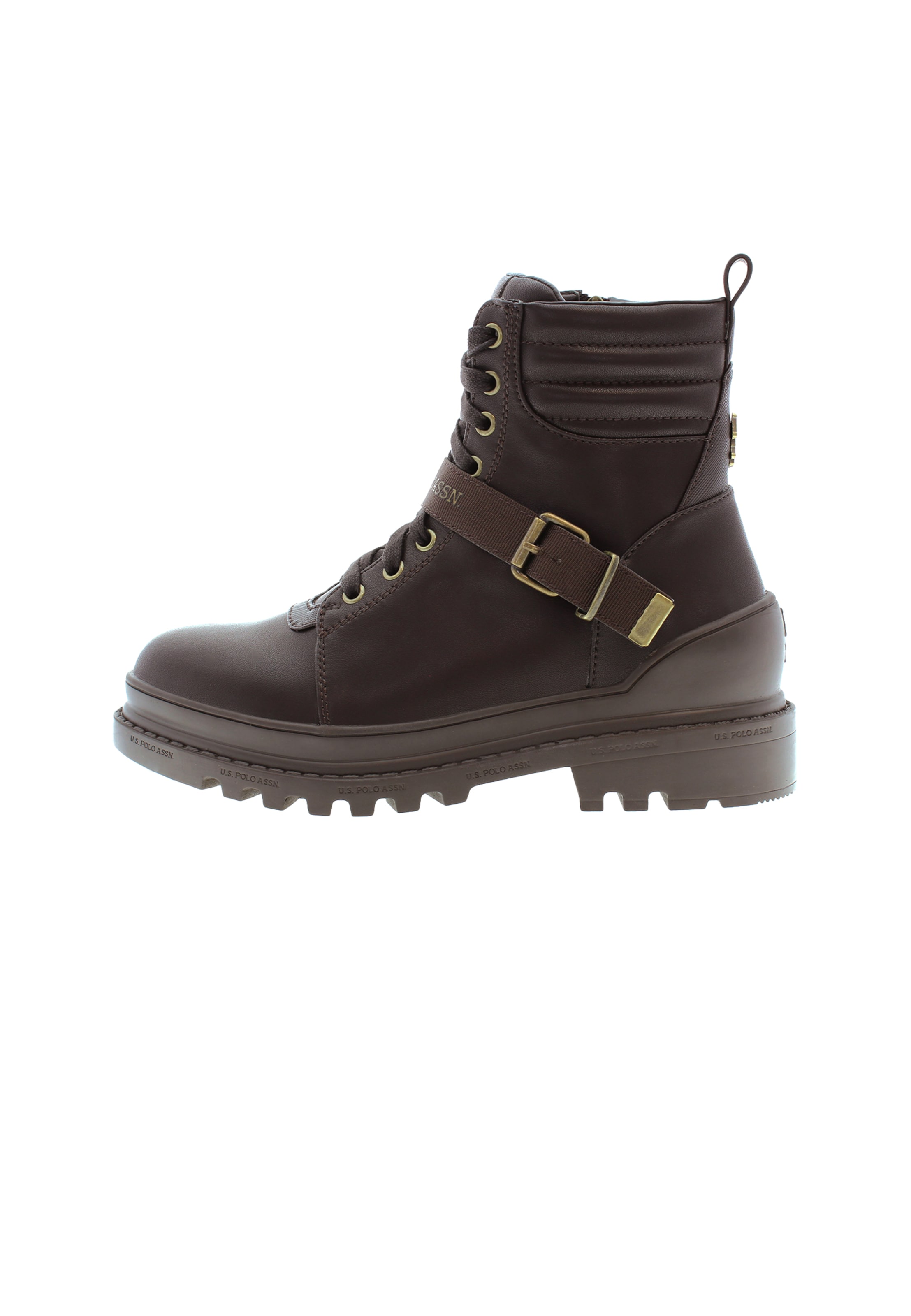 U.S. POLO ASSN. Ankle Boots in Brown: front