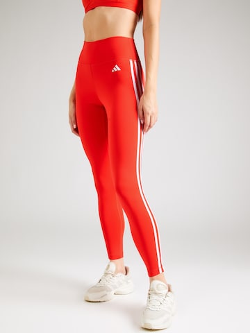 ADIDAS PERFORMANCE Skinny Workout Pants 'Train Essentials' in Red: front
