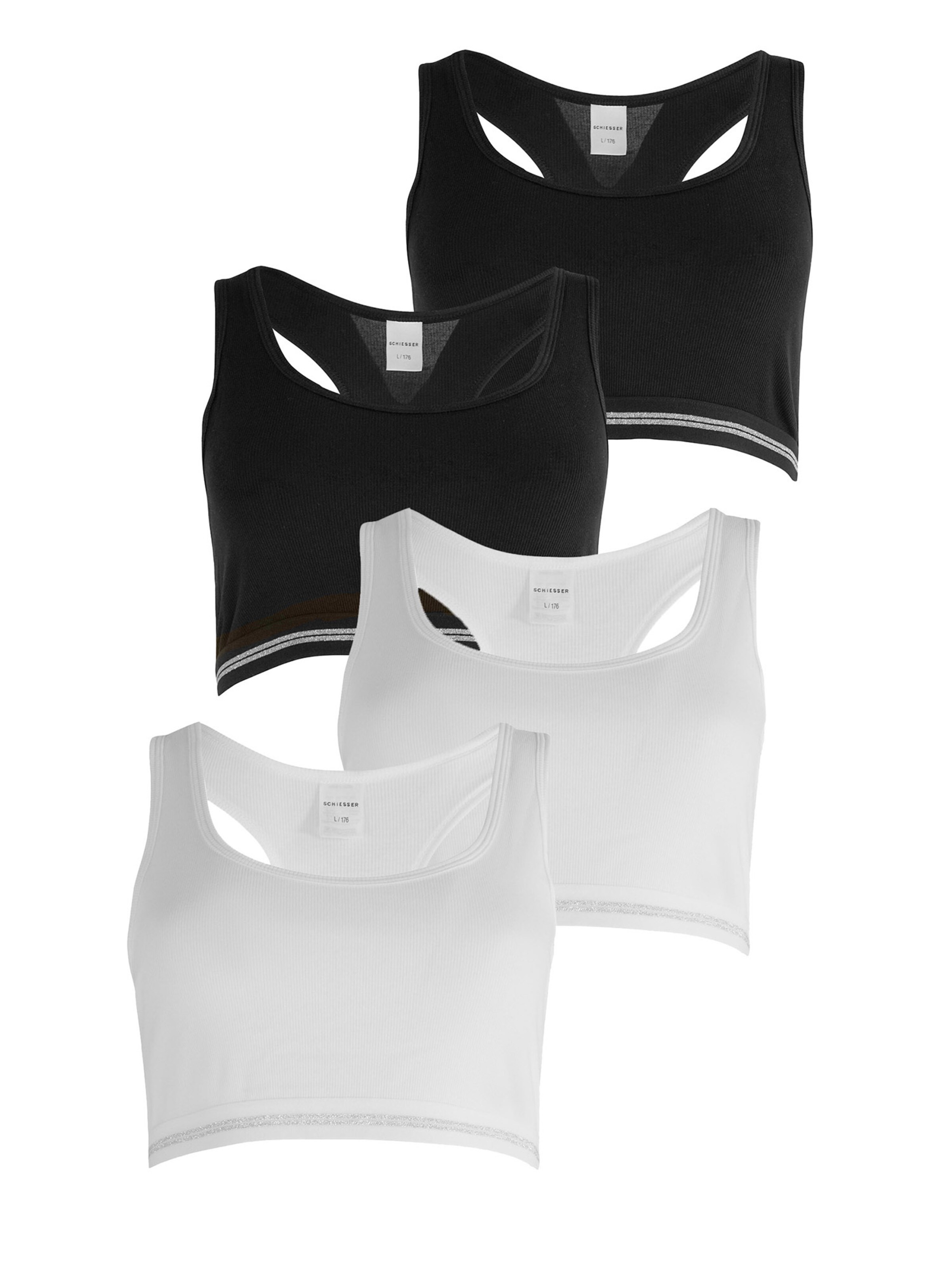 Bustier Maillot de corps SCHIESSER en noir : devant