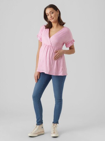 MAMALICIOUS Shirt 'Dinne' in Pink