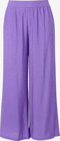 Ulla Popken Wide leg Broek in Lila: voorkant