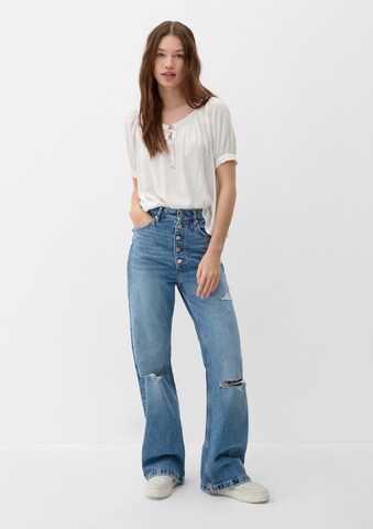 Wide Leg Jean QS en bleu