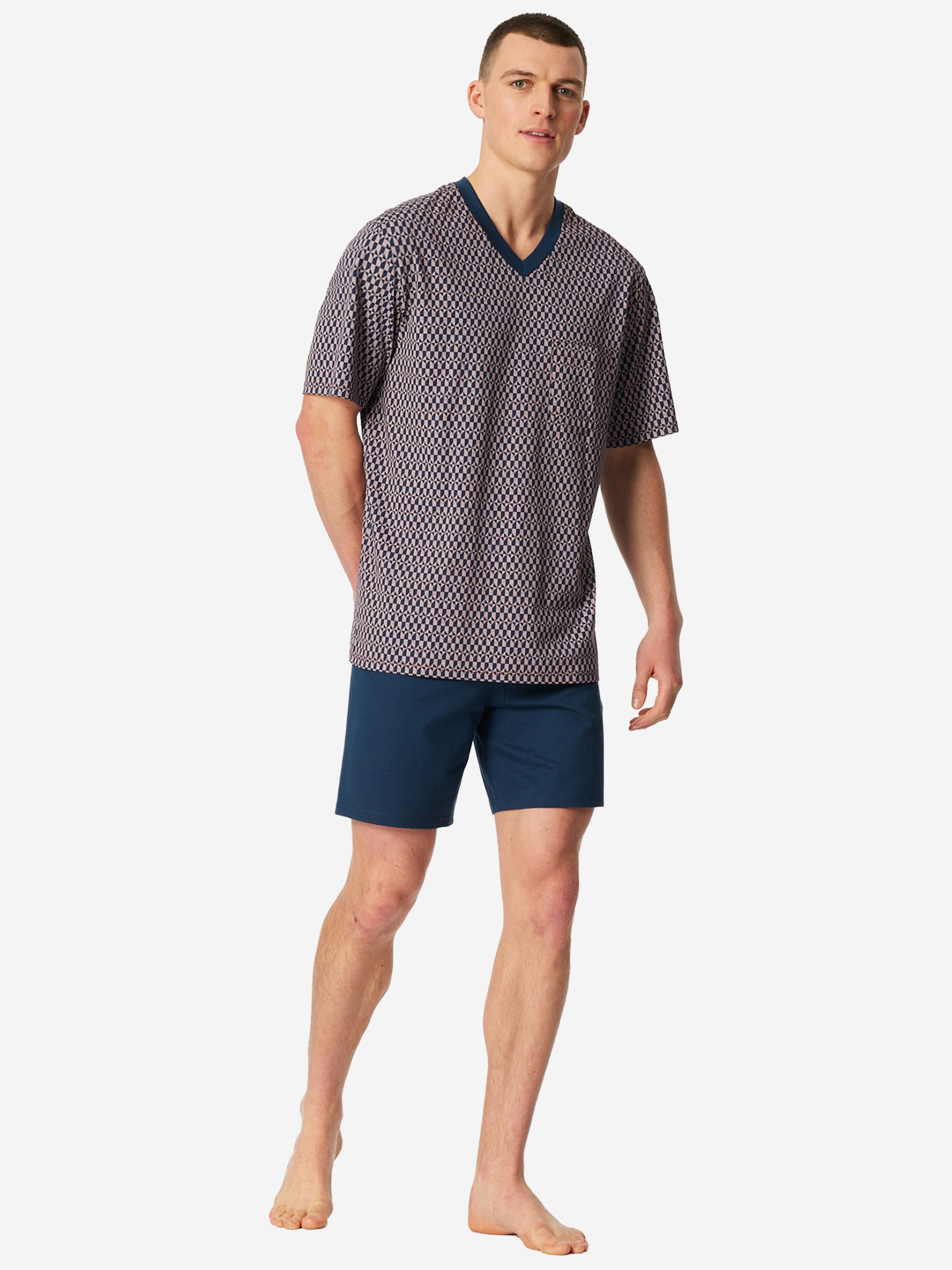 Pyjama long ' Comfort ' SCHIESSER en bleu : devant