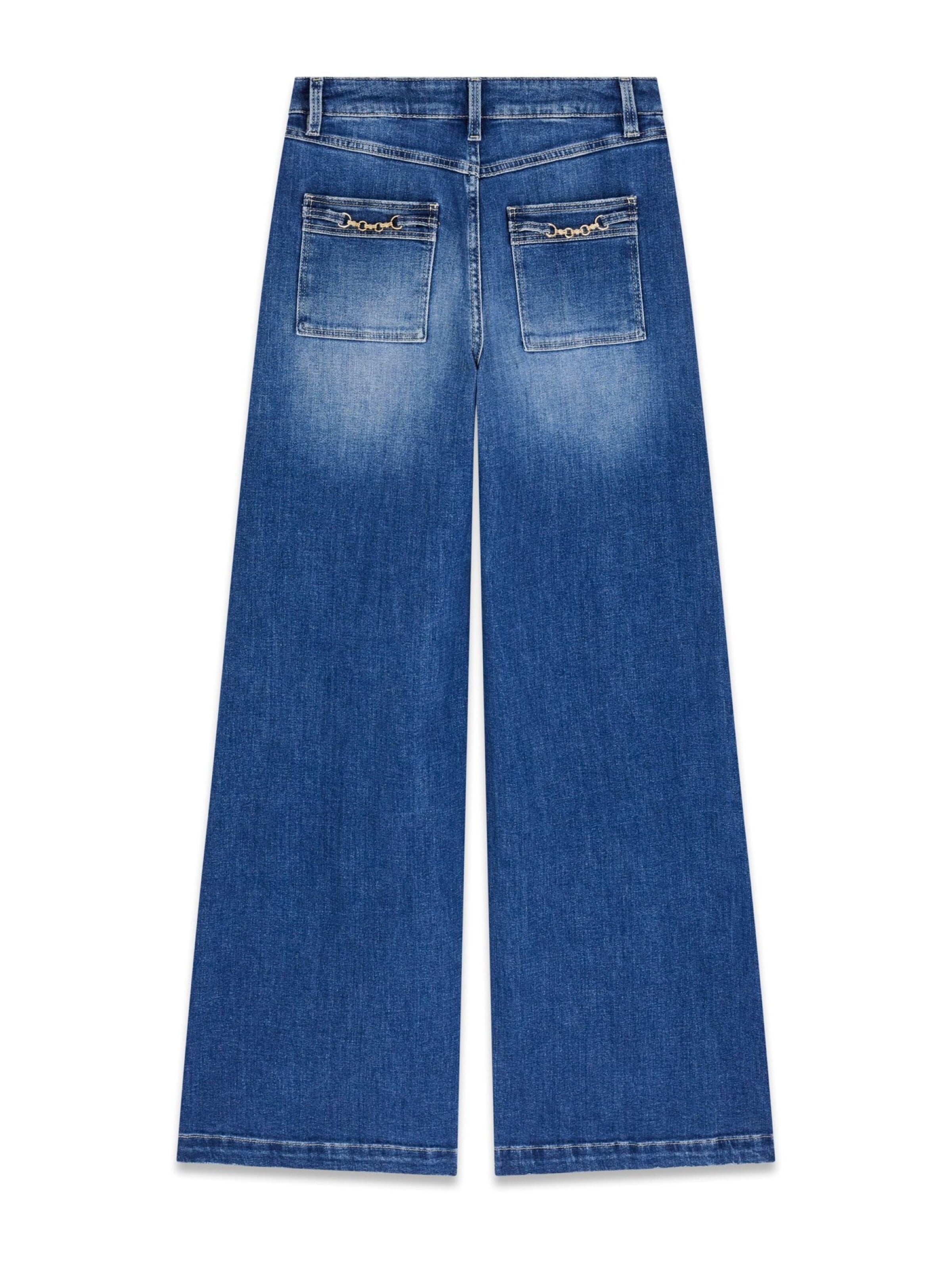 GUESS Wide Leg Jeans 'W6YAJGD1355' i blå