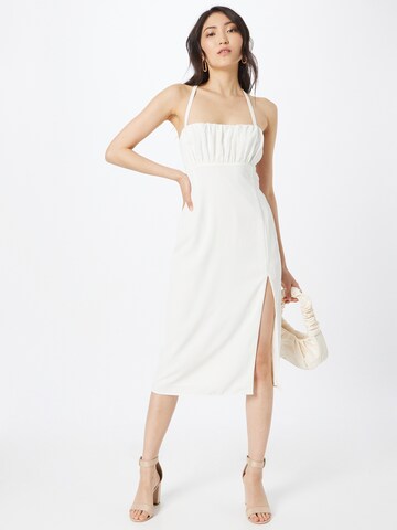 Abercrombie & Fitch Koktejlové šaty – bílá