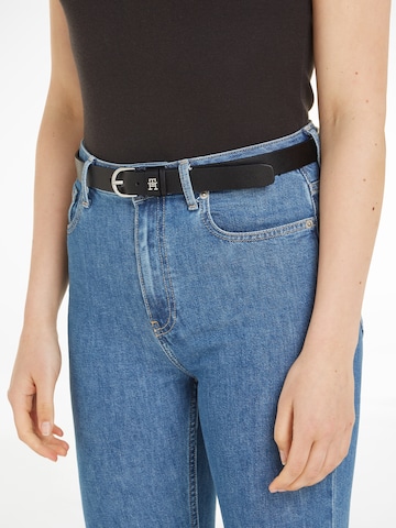 TOMMY HILFIGER Belt 'Essential Effortless' in Black: front