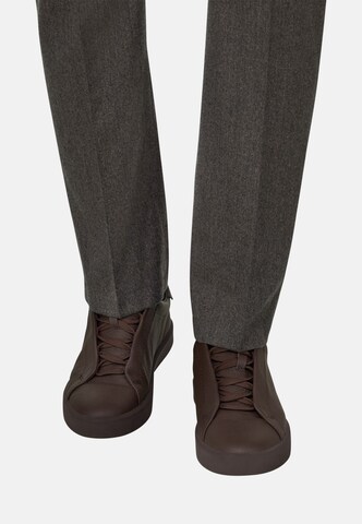 Boggi Milano Platform trainers in Brown: front
