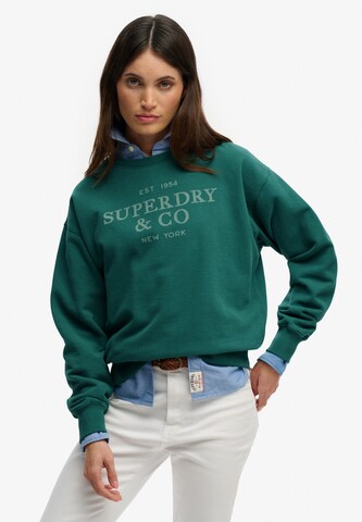 Sweat-shirt Superdry & Co en vert : devant