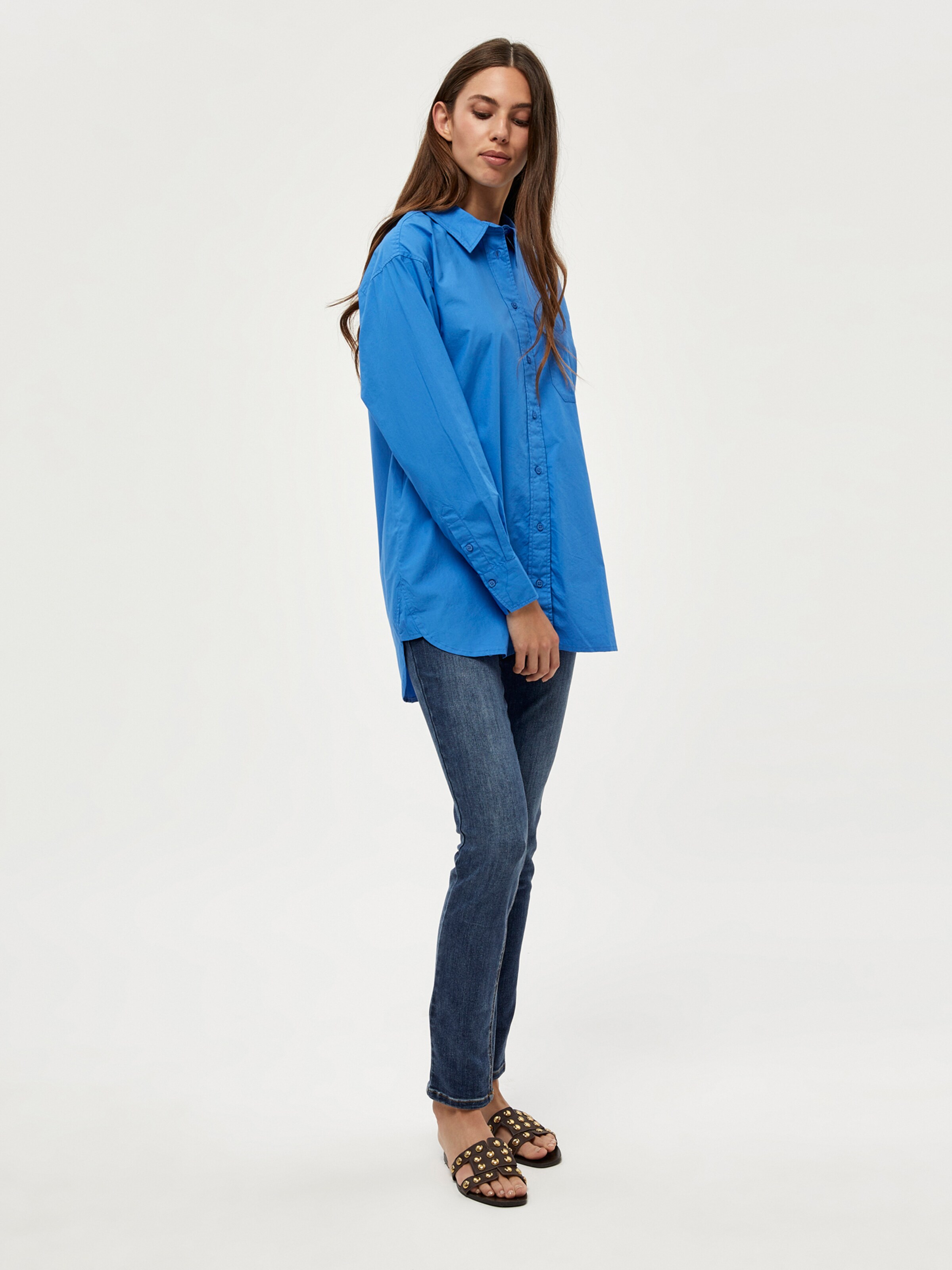 Frauen Große Größen Peppercorn Bluse 'Thelma' in Blau - YL73594 Frauen Große Größen Peppercorn Bluse 'Thelma' in Blau - YL73594