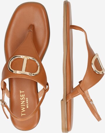 Twinset Flip-Flops 'CIABATTINA' i brun