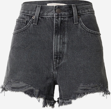 LEVI'S ® Džíny 'High Waisted Mom Short' – černá: přední strana