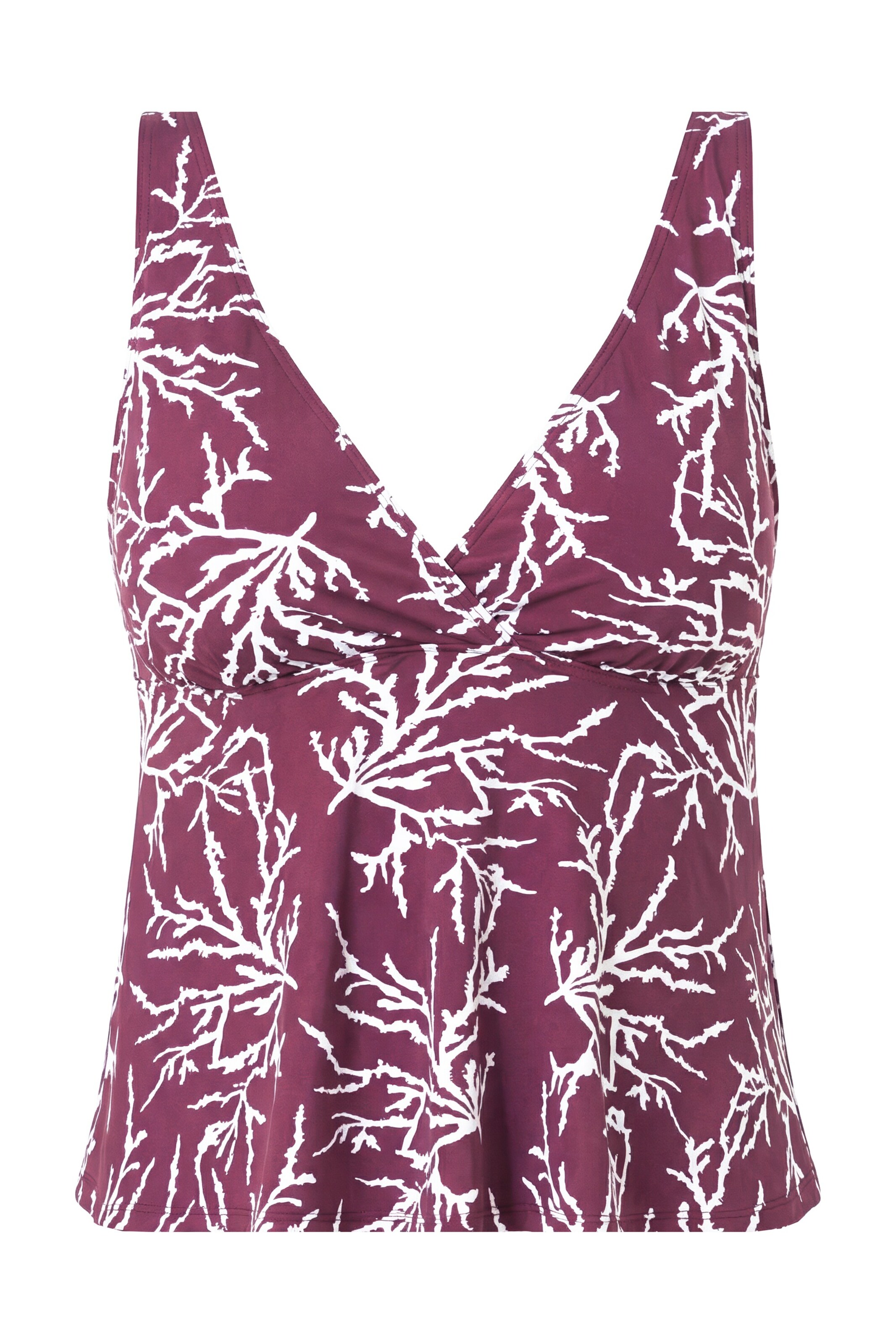 Studio Untold Tankini in de kleur Aubergine / Wit, Productweergave