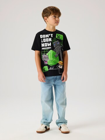 Maglietta 'NKMJUKE MINECRAFT' di NAME IT in nero