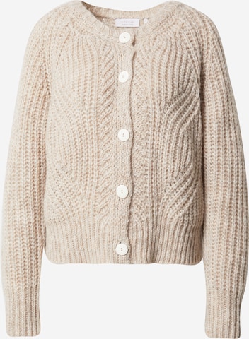 Rich & Royal Knit Cardigan in Beige: front