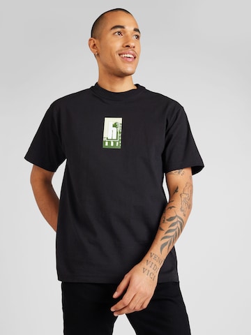 HUF - Camiseta 'Roads' en negro: frente