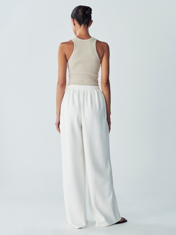 Willa Wide leg Byxa 'Brenna' i vit