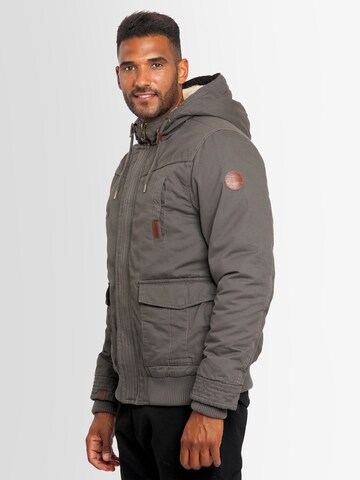 Alessandro Salvarini Winter Jacket 'Rigio' in Grey: front