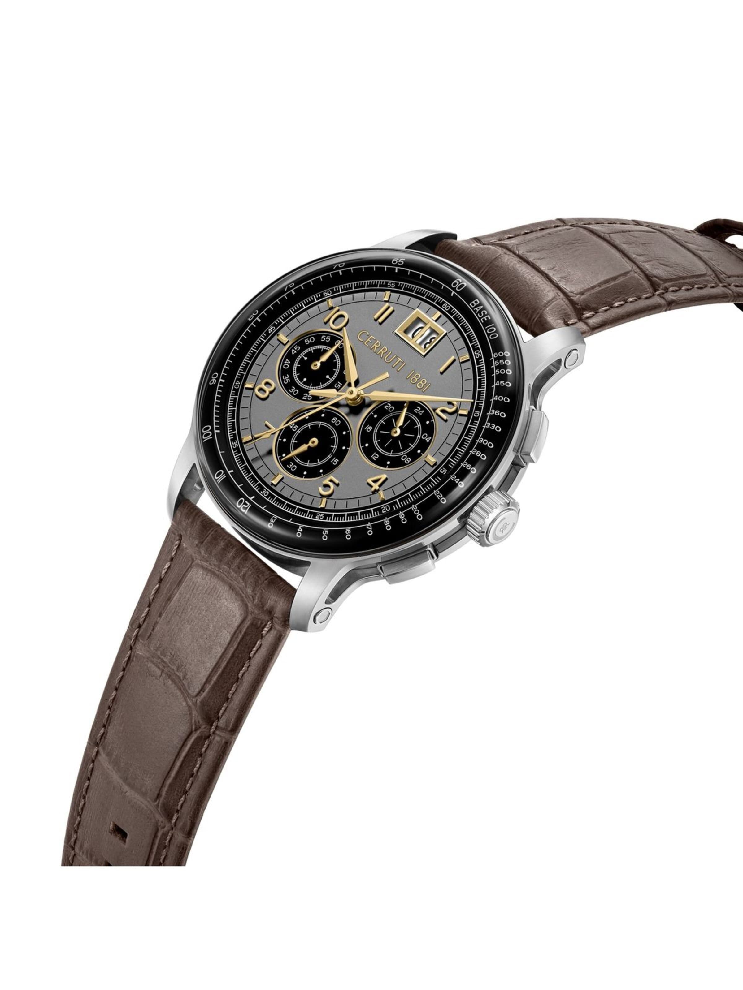 Montre à affichage analogique CERRUTI 1881 en marron