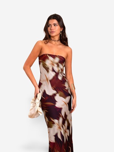 THE-ARE Kleid in braun / weiß, Produktansicht
