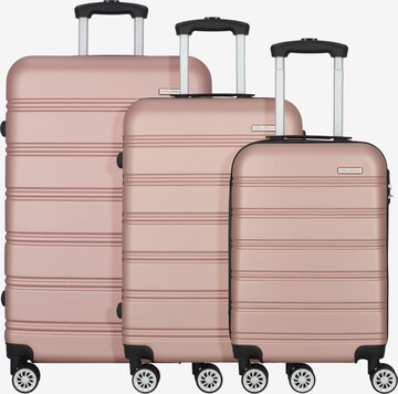 Worldpack Suitcase Set 'Toronto' in Pink: front