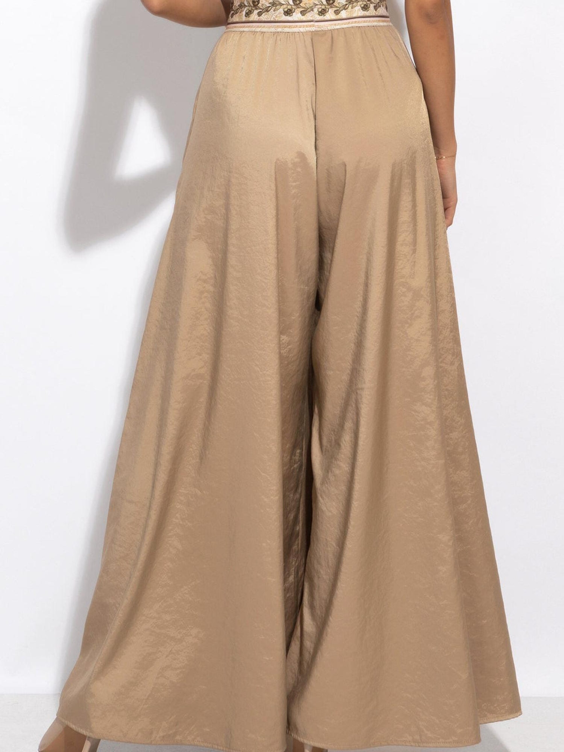 JIORO Wide leg Byxa 'ESSENTIALS' i beige