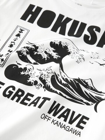 NAME IT Μπλουζάκι 'NKMMESH HOKUSAI' σε λευκό
