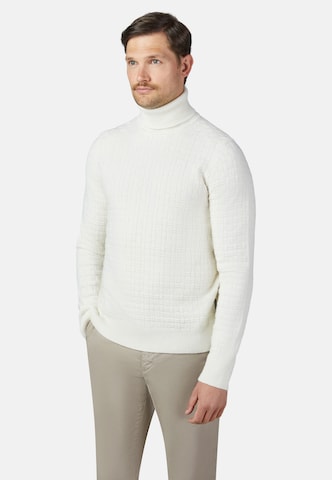 HECHTER PARIS Strickpullover 'Basic' in Weiß: Vorderseite