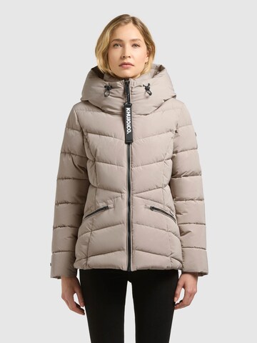 Veste d’hiver 'Hersch2' khujo en beige : devant