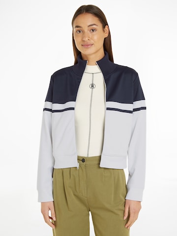 TOMMY HILFIGER Zip-Up Hoodie in Blue: front