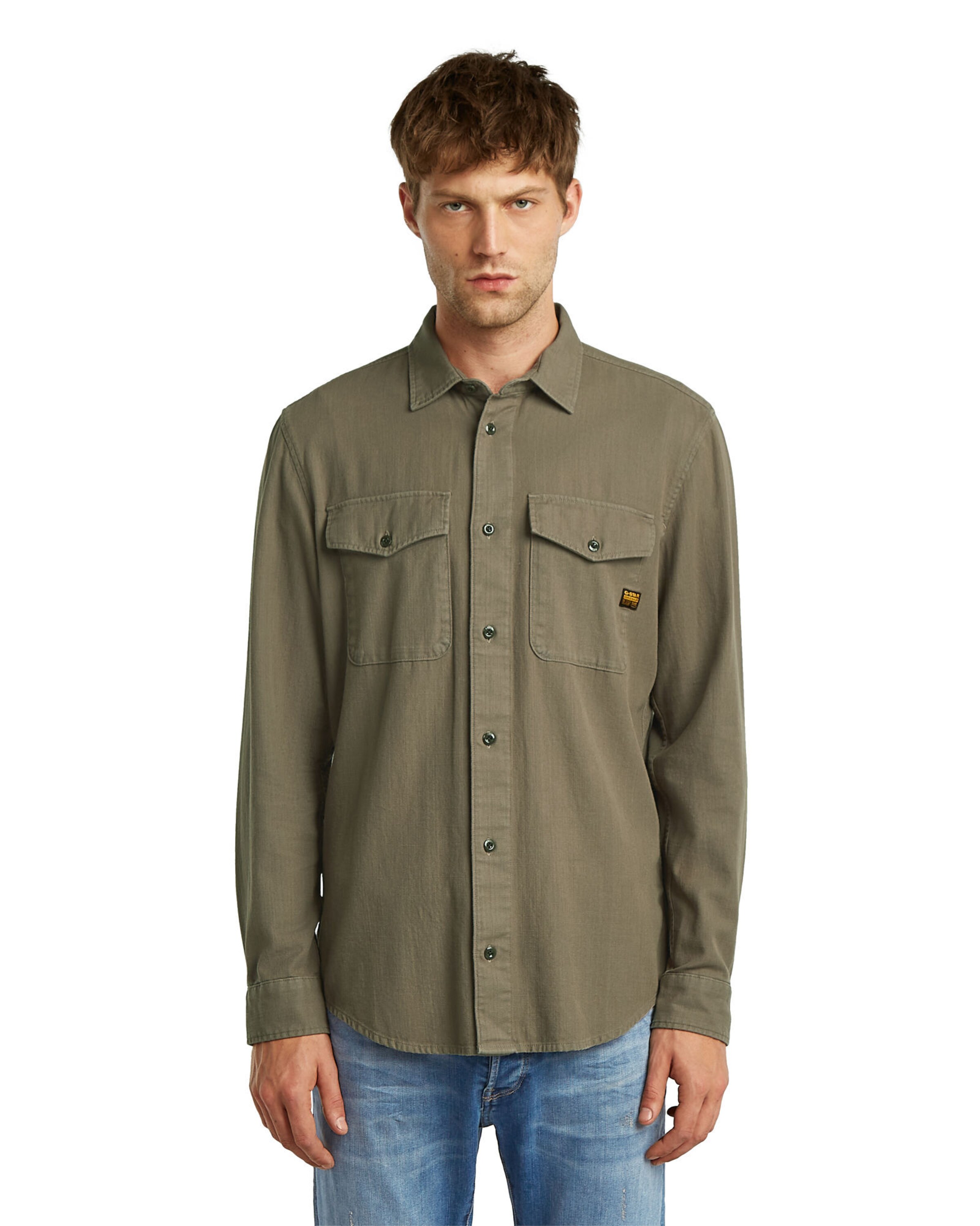 žalia G-STAR Priglundantis modelis Marškiniai 'Marine': priekis