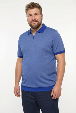 Men Plus Shirt in Blauw: voorkant