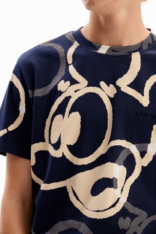 Desigual - Camisa 'Arty Mickey Mouse' em azul