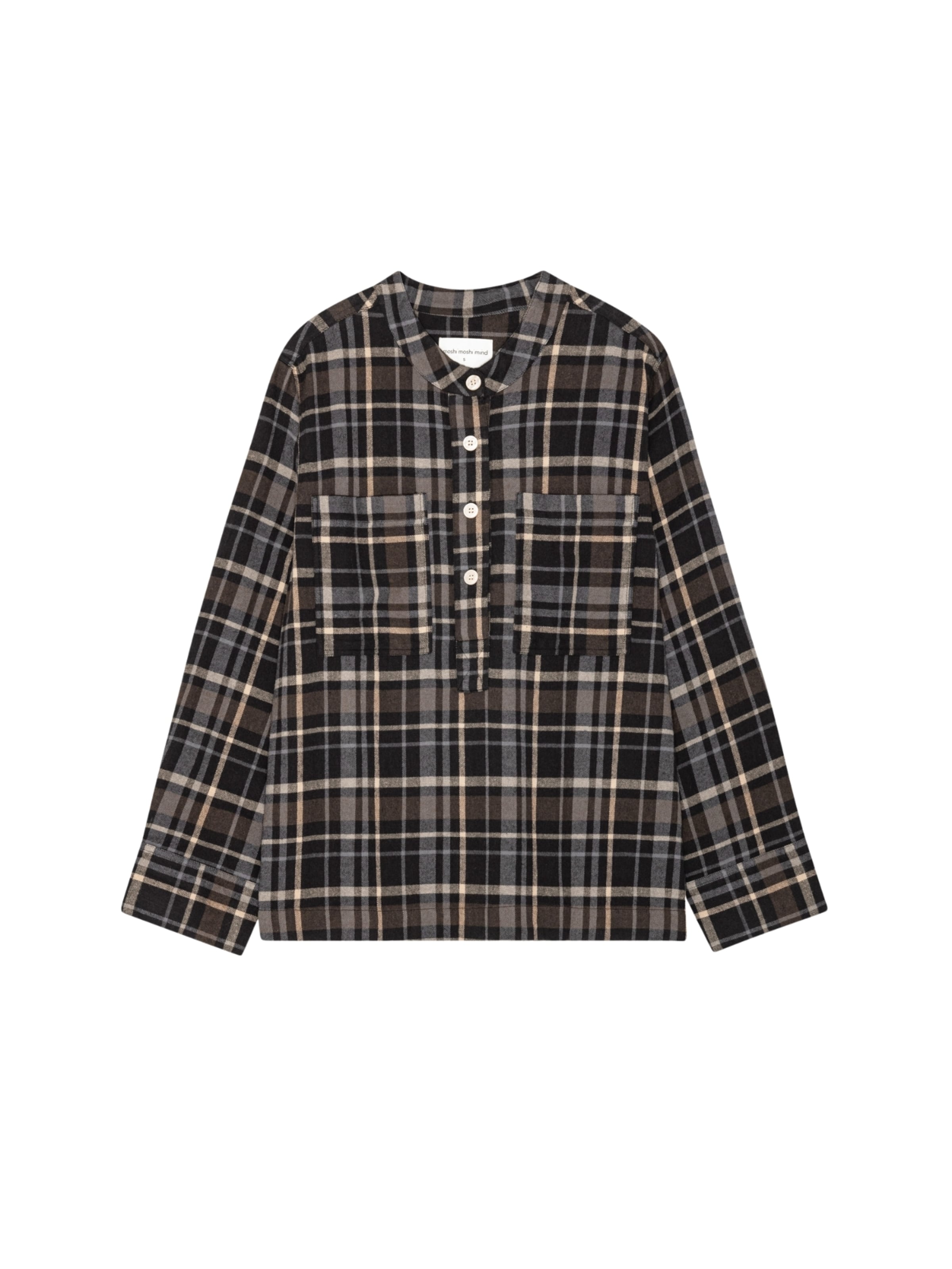 moshi moshi mind Shirt in Bruin: voorkant