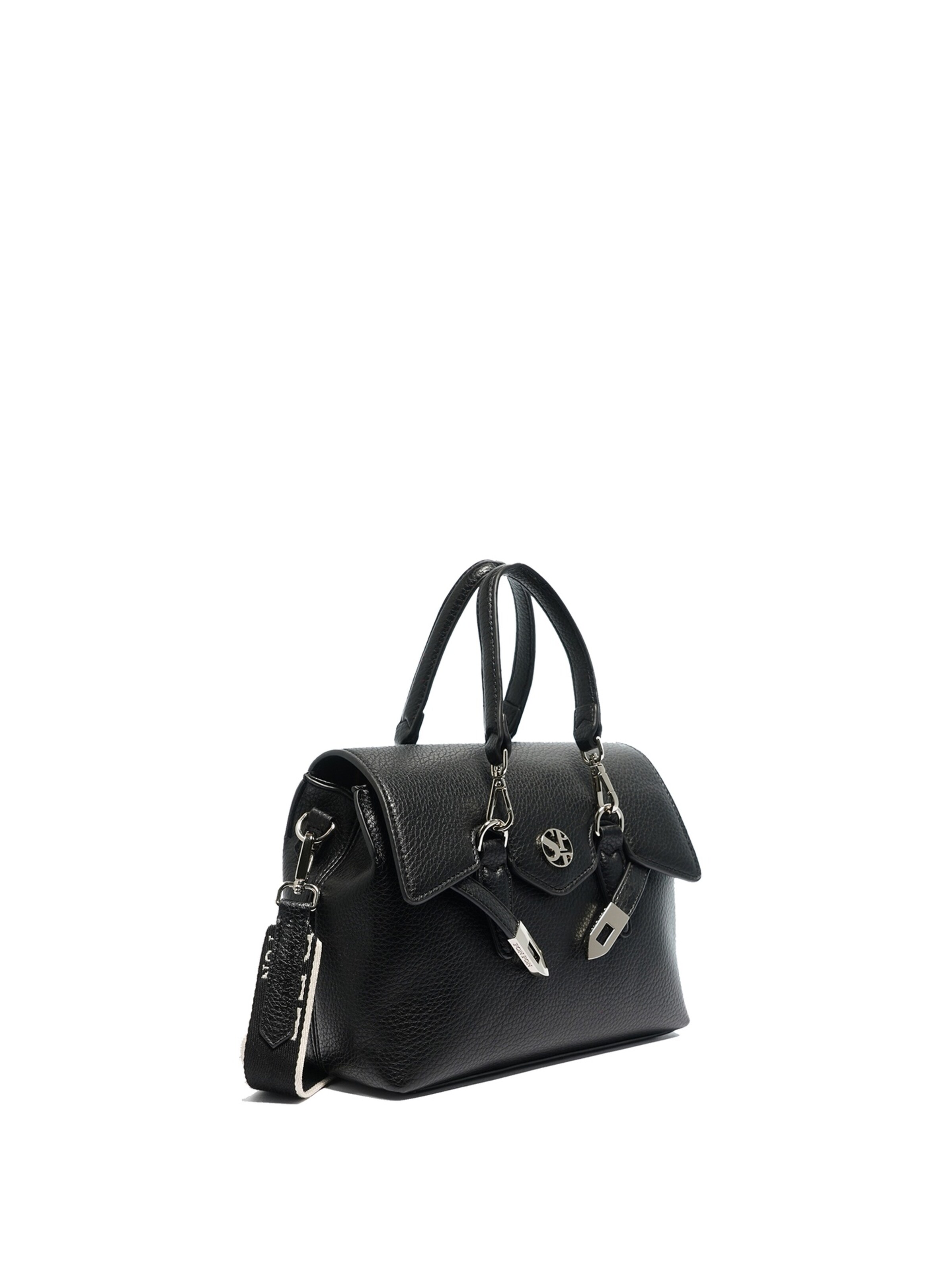 Borsa a mano Secret Pon Pon di colore nero, Visualizzazione prodotti