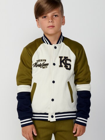 KOROSHI Between-Season Jacket in White: front