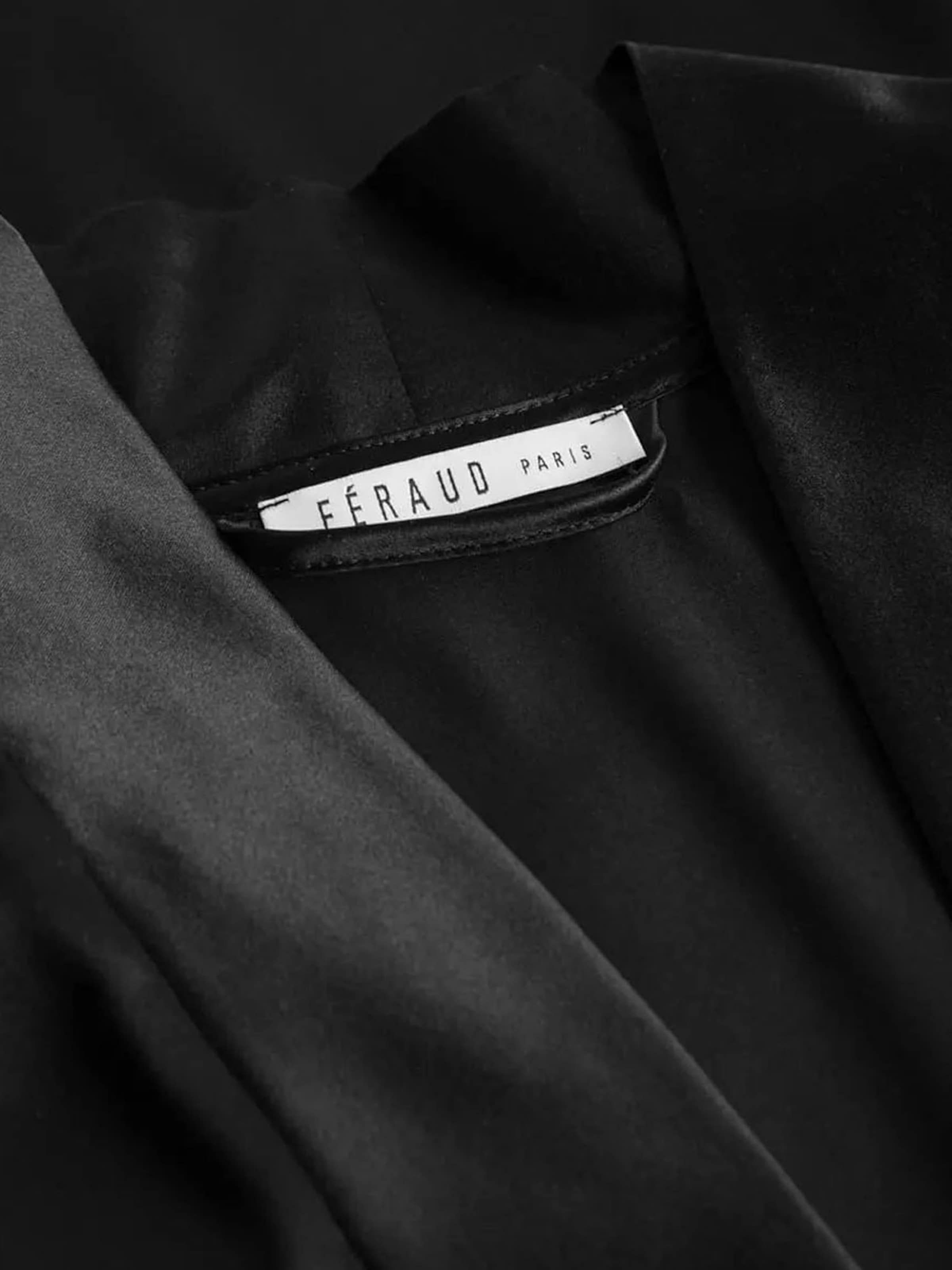 FÉRAUD PARIS Short Bathrobe ' Silk ' in Black
