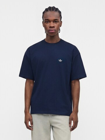 ADIDAS ORIGINALS - Camisa 'Trefoil Essentials' em azul: frente