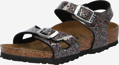 BIRKENSTOCK Avonaiset kengät 'Rio' värissä sininen / punainen / musta / hopea, Tuotenäkymä