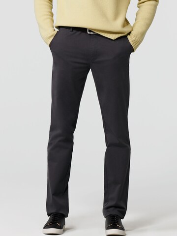 MEYER Regular Chino Pants 'Oslo' in Grey: front