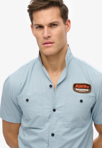 Superdry Regular fit Overhemd in Blauw
