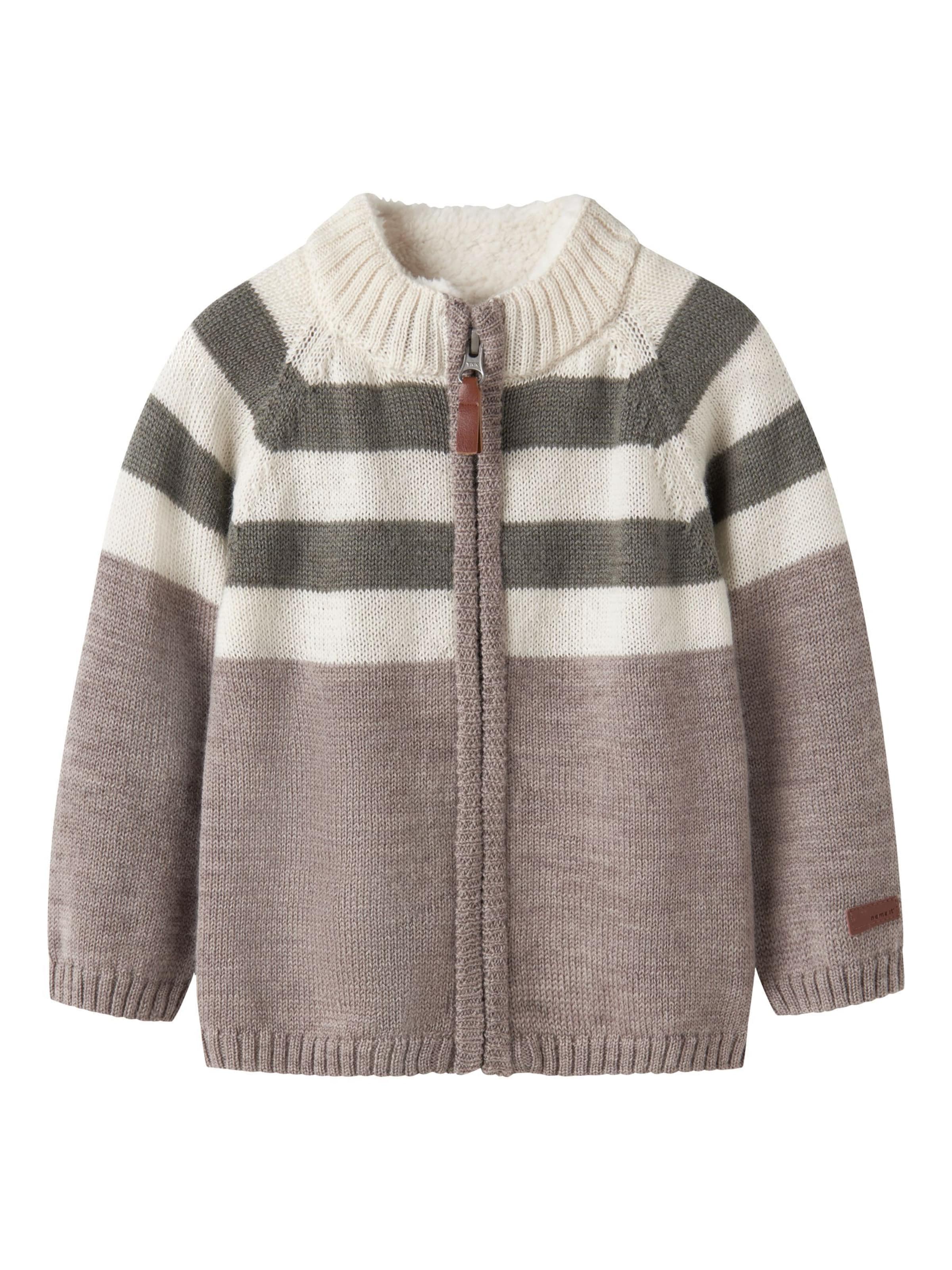 NAME IT Gebreid vest in Beige: voorkant