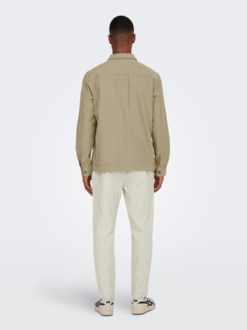 Only & Sons Regular fit Skjorta 'Kennet' i beige