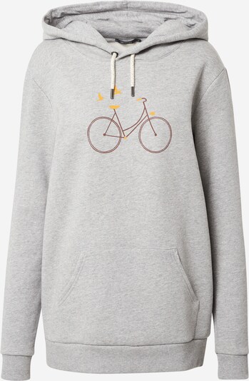GREENBOMB Sweat-shirt 'Bike Birds' en pueblo / safran / gris chiné, Vue avec produit